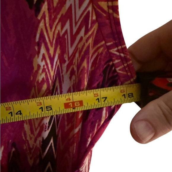 Olivia Matthews Chevron Print Maxi Dress โ Size PXL - Picture 4 of 9